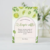 フレッシュライムの柑橘類のジェンダーニュートラルおむつくじ エンクロージャーカード (スタンド正面)