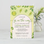 フレッシュライムシトラス男女兼用ベビーシャワー 招待状 (スタンド正面)