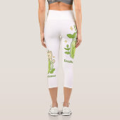 フレッシュライムジュース&かわいい猫かわいいデザイン カプリレギンス (裏面)