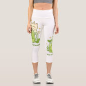フレッシュライムジュース&かわいい猫かわいいデザイン カプリレギンス (正面)