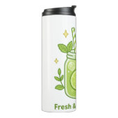 フレッシュライムジュース&かわいい猫かわいいデザイン タンブラー (回転左)