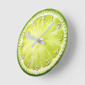 フレッシュライムスライスS01 ラウンド壁時計 (傾斜)