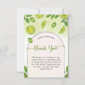 フレッシュライム男女兼用シトラスブックベビー サンキューカード (正面)