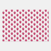 フレッシュラズベリー水彩画 ラッピングペーパーシート (正面2)