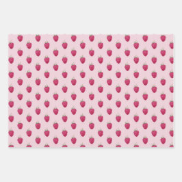 フレッシュラズベリー水彩画 ラッピングペーパーシート
