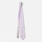 フレッシュラベンダーのウェディング ネクタイ (裏面)
