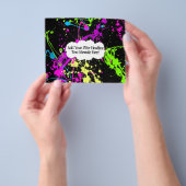 フレッシュレトロネオン絵を描（ばちゃばちゃ）跳ねるオンブラック チラシ (手)