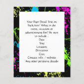 フレッシュレトロネオン絵を描（ばちゃばちゃ）跳ねるオンブラック チラシ (裏面)