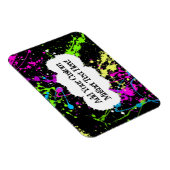 フレッシュレトロネオン絵を描（ばちゃばちゃ）跳ねるオンブラック マグネット (右側)