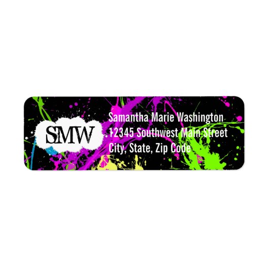 フレッシュレトロネオン絵を描（ばちゃばちゃ）跳ねるオンブラック ラベル (正面)