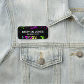 フレッシュレトロネオン絵を描（ばちゃばちゃ）跳ねる 名札 (インサイチュ)