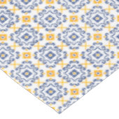 フレッシュレモンイエローとブルーオンホワイト地中海の テーブルクロス (アングル)