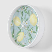 フレッシュレモンイエロー柑橘類 壁時計 (傾斜)
