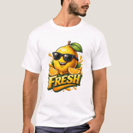フレッシュレモンイラスト明るいミニマルサマー Tシャツ