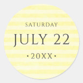 フレッシュレモンカラーと日付 ラウンドシール (正面)