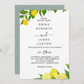 フレッシュレモンガーデン | メインスクイーズブライダルシャワー 招待状 (正面/裏面)