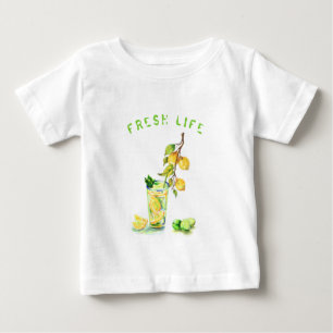 フレッシュレモンジュースドリンクレカッコいいモネードサマーパーティー ベビーTシャツ