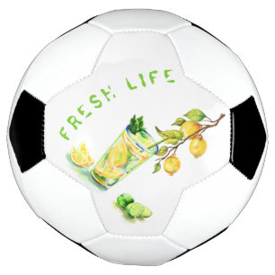 フレッシュレモンドリンクサッカーボール – カスタム文字 サッカーボール