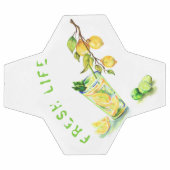 フレッシュレモンドリンクサッカーボール – カスタム文字 サッカーボール (フラット)