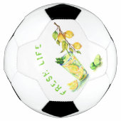 フレッシュレモンドリンクサッカーボール – カスタム文字 サッカーボール (正面)