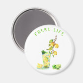 フレッシュレモンドリンクマグネットギフト – カスタム文字 マグネット (正面/裏面)