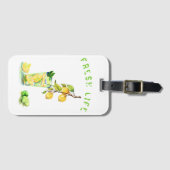 フレッシュレモンドリンクラゲッジタグ – カスタム文字 ラゲッジタグ (正面横)