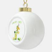 フレッシュレモンドリンクレモンのクリスマスオーナメント セラミックボールオーナメント (右)