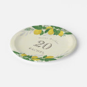 フレッシュレモンバースデーパーティー紙プレート ペーパープレート (アングル)