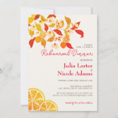 フレッシュレモンラブシトラスの葉リハーサルディナー 招待状 (正面)