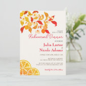 フレッシュレモンラブシトラスの葉リハーサルディナー 招待状 (スタンド正面)