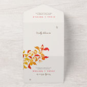 フレッシュレモンラブシトラスの葉結婚の オールインワン招待状 (外側)