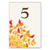 フレッシュレモンラブシトラスの葉結婚の テーブルナンバー (裏面)