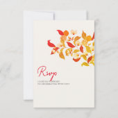 フレッシュレモンラブシトラスの葉結婚の 出欠カード (裏面)