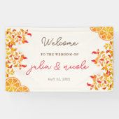 フレッシュレモンラブシトラスの葉結婚の 横断幕 (横)