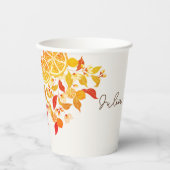 フレッシュレモンラブシトラスの葉結婚の 紙コップ (正面)