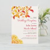 フレッシュレモンラブシトラス葉ウェディングレセプション 招待状 (スタンド正面)