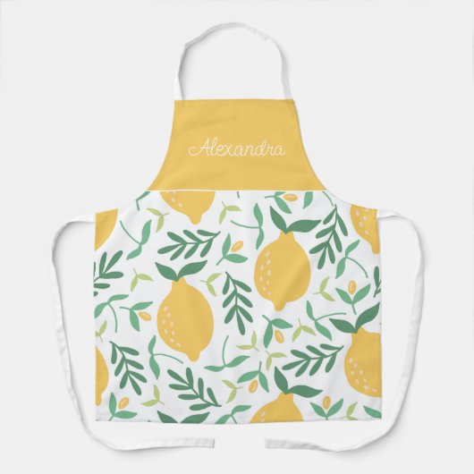 フレッシュレモン大人パーソナライズされた料理 エプロン (正面)
