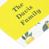 フレッシュレモン家族のダイニングをパーソナライズ ショートテーブルランナー (コーナー)