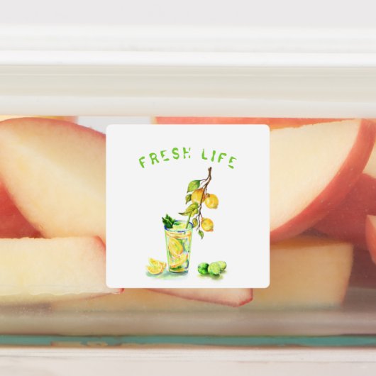 フレッシュレモン飲料ラベル – カスタム文字 ラベル (貼付)