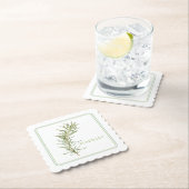 フレッシュローズマリースカロップスクエアコースター(+文字) ペーパーコースター (インサイチュ)