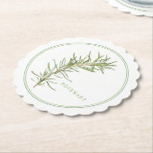 フレッシュローズマリースカロップラウンドコースター(+文字) ペーパーコースター (アングル)