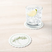 フレッシュローズマリースカロップラウンドコースター(+文字) ペーパーコースター (インサイチュ)