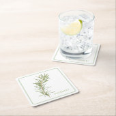 フレッシュローズマリースクエア紙コースター(+文字) スクエアペーパーコースター (インサイチュ)