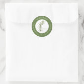 フレッシュローズマリースモールラウンド封筒用シール – 緑 ラウンドシール (バッグ)