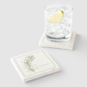 フレッシュローズマリーマーブルストーンコースター ストーンコースター (横)