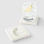 フレッシュローズマリーマーブルストーンコースター(+文字) ストーンコースター (横)