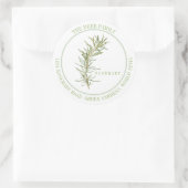 フレッシュローズマリーラージラウンドアドレス封筒用シール ラウンドシール (バッグ)