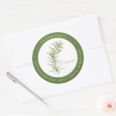 フレッシュローズマリーラージラウンド封筒用シール – 緑 ラウンドシール (封筒)