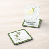 フレッシュローズマリー懸命プラスチックコースター(+文字)グリーン コースター (右側)