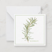 フレッシュローズマリー2.5インチスクエアフラットカード ノートカード (正面)
